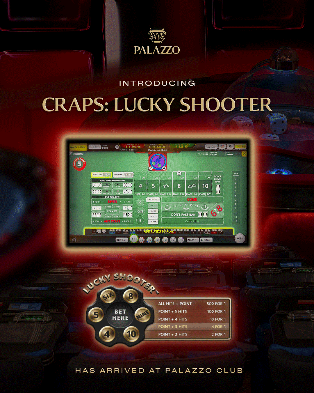NEW GAME ARRIVAL: Experience the Excitement of CRAPS at Palazzo Club