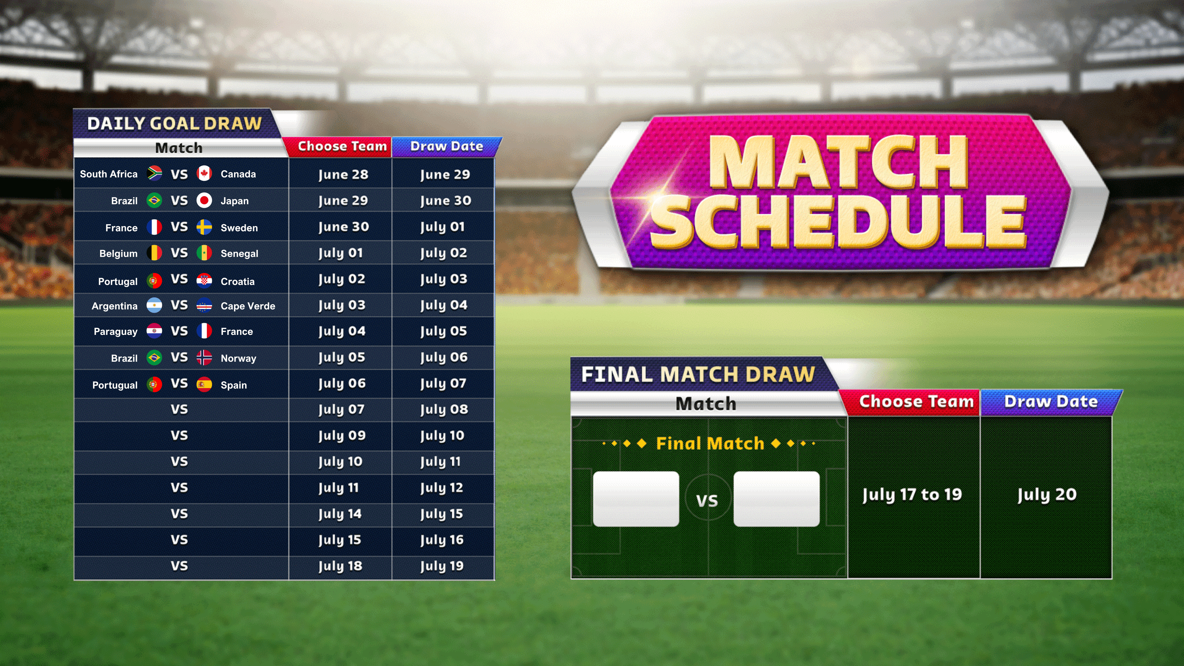 MATCH SCHEDULE